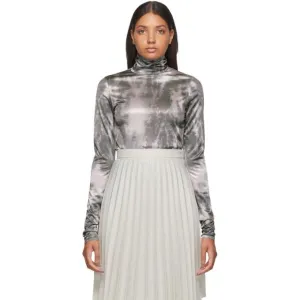 Acne Studios Beige and Grey Printed Turtleneck