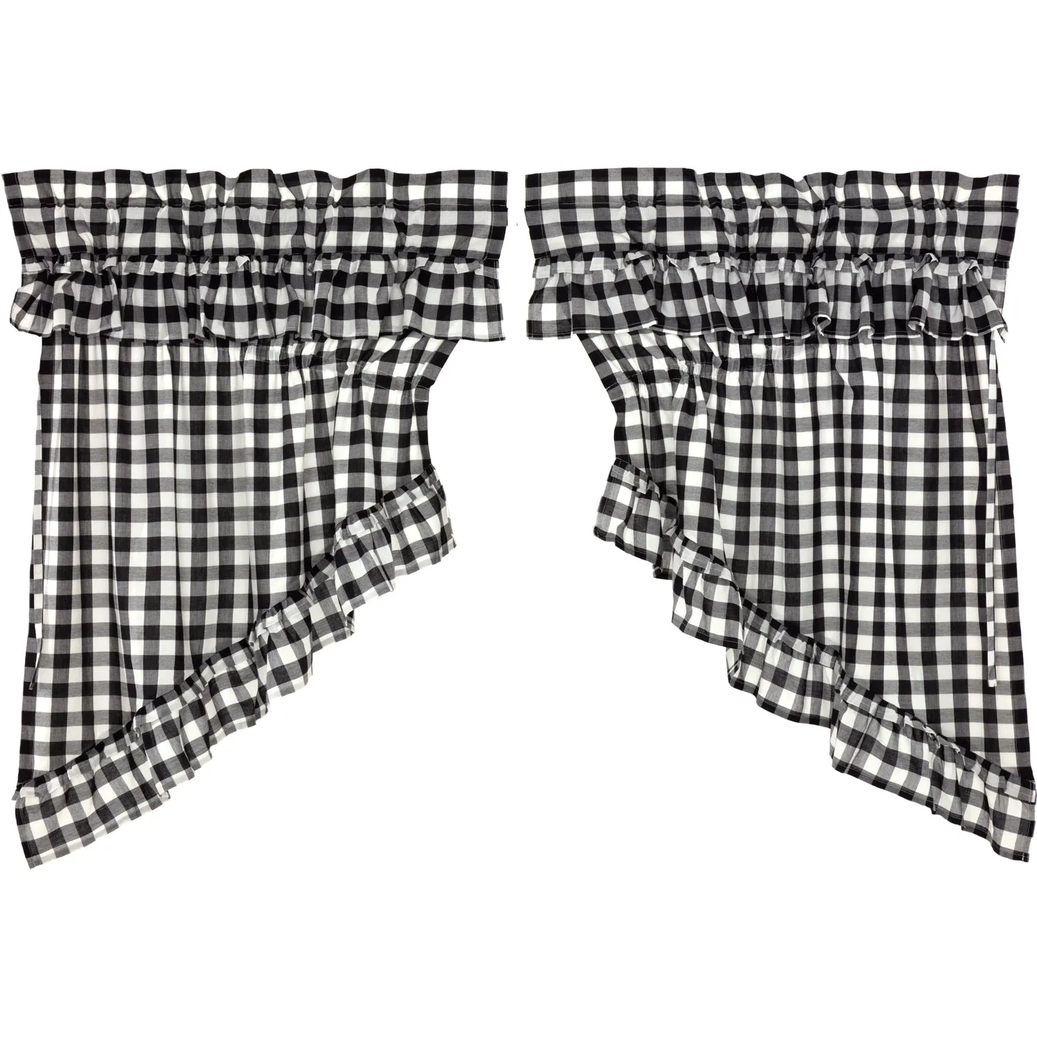 Annie Buffalo Check Ruffled Swag Set of 2