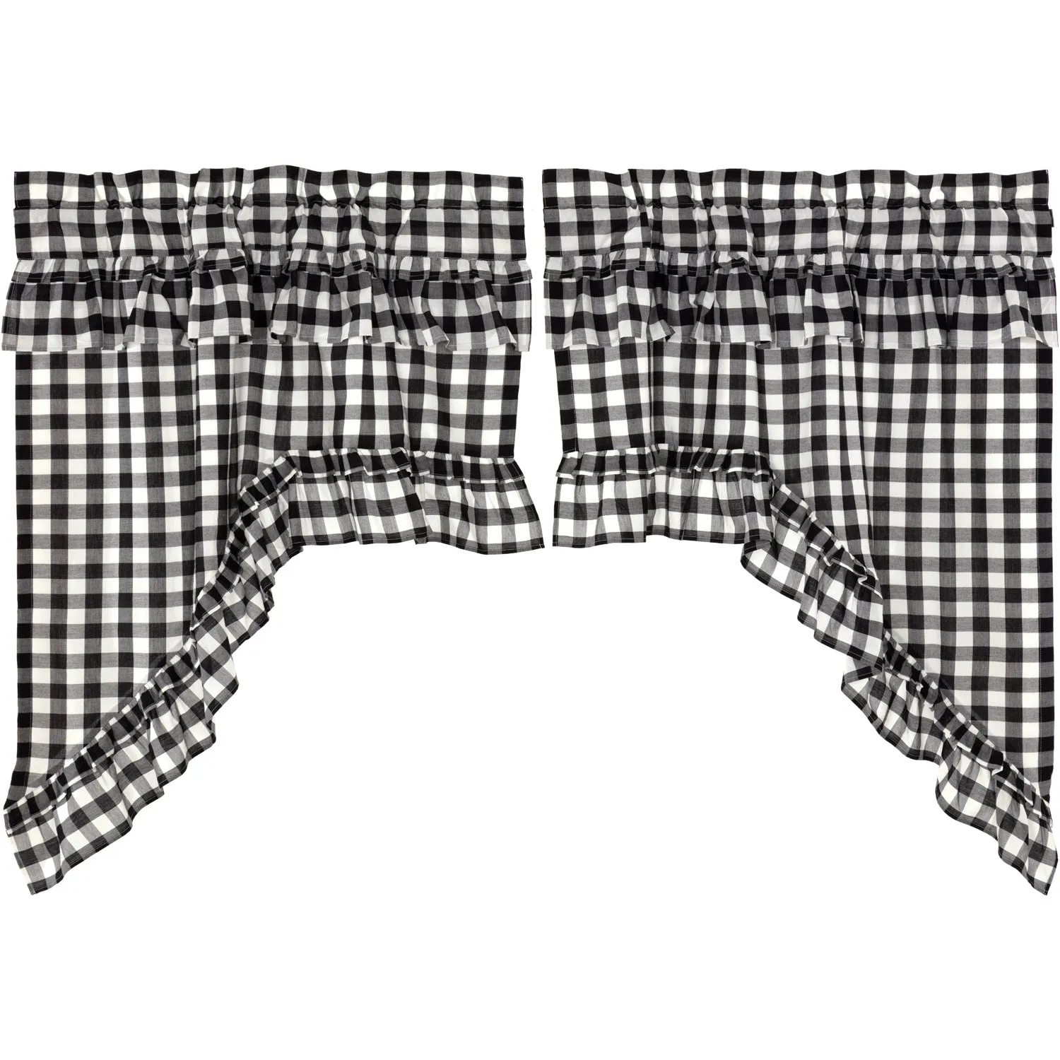 Annie Buffalo Check Ruffled Swag Set of 2