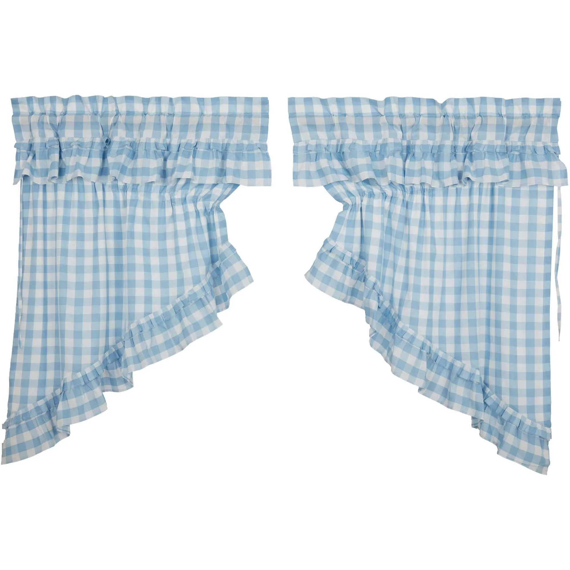 Annie Buffalo Check Ruffled Swag Set of 2