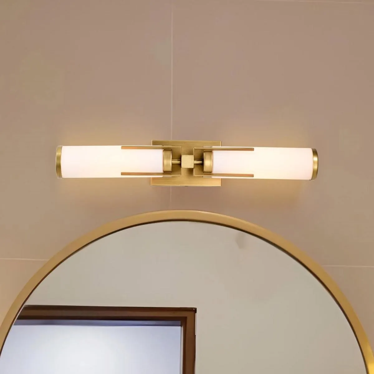 Roselle 5" Bathroom Vanity Light, Natural Brass Finish