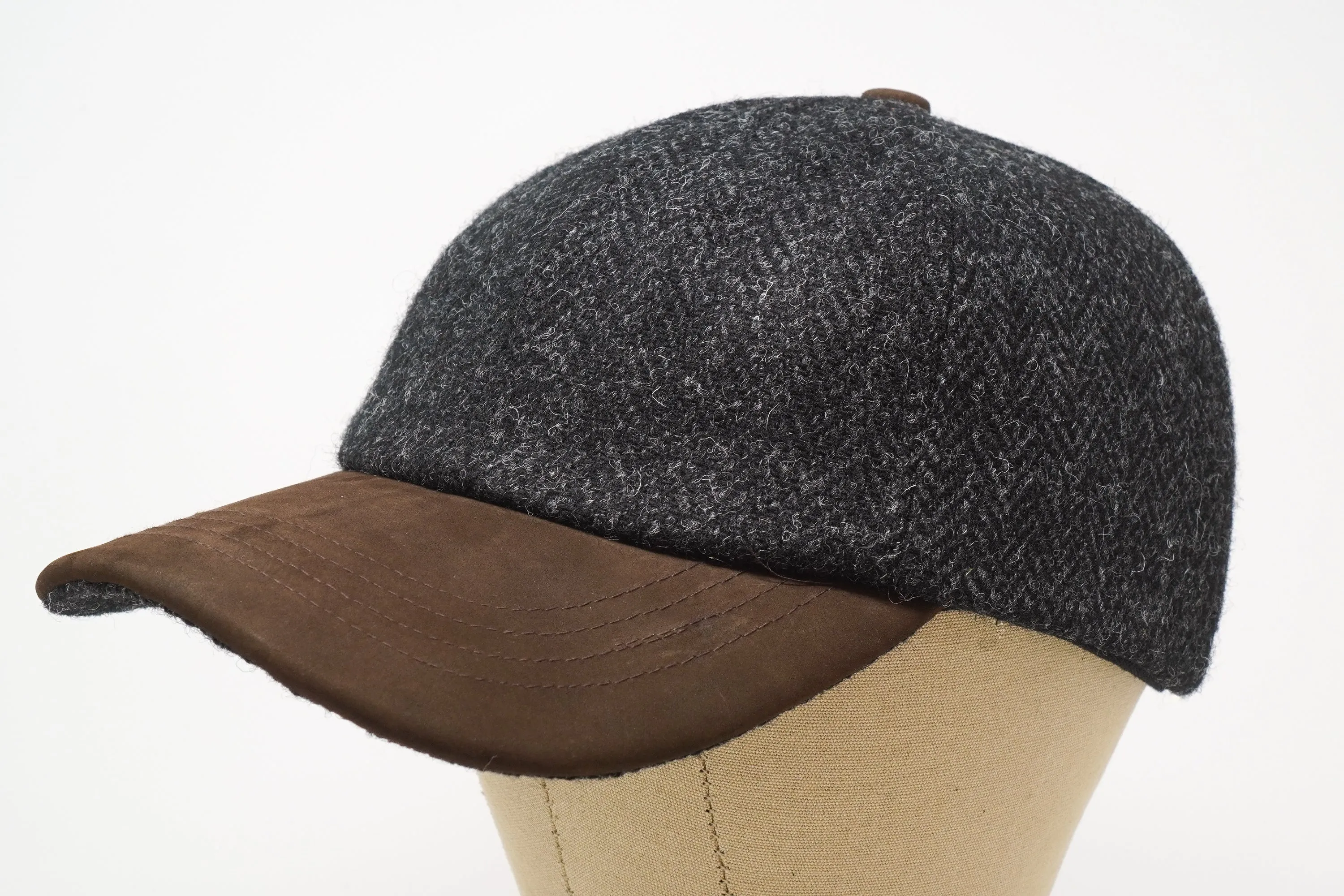 The Munro - Baseball Cap - Harris Tweed and Nubuck Leather