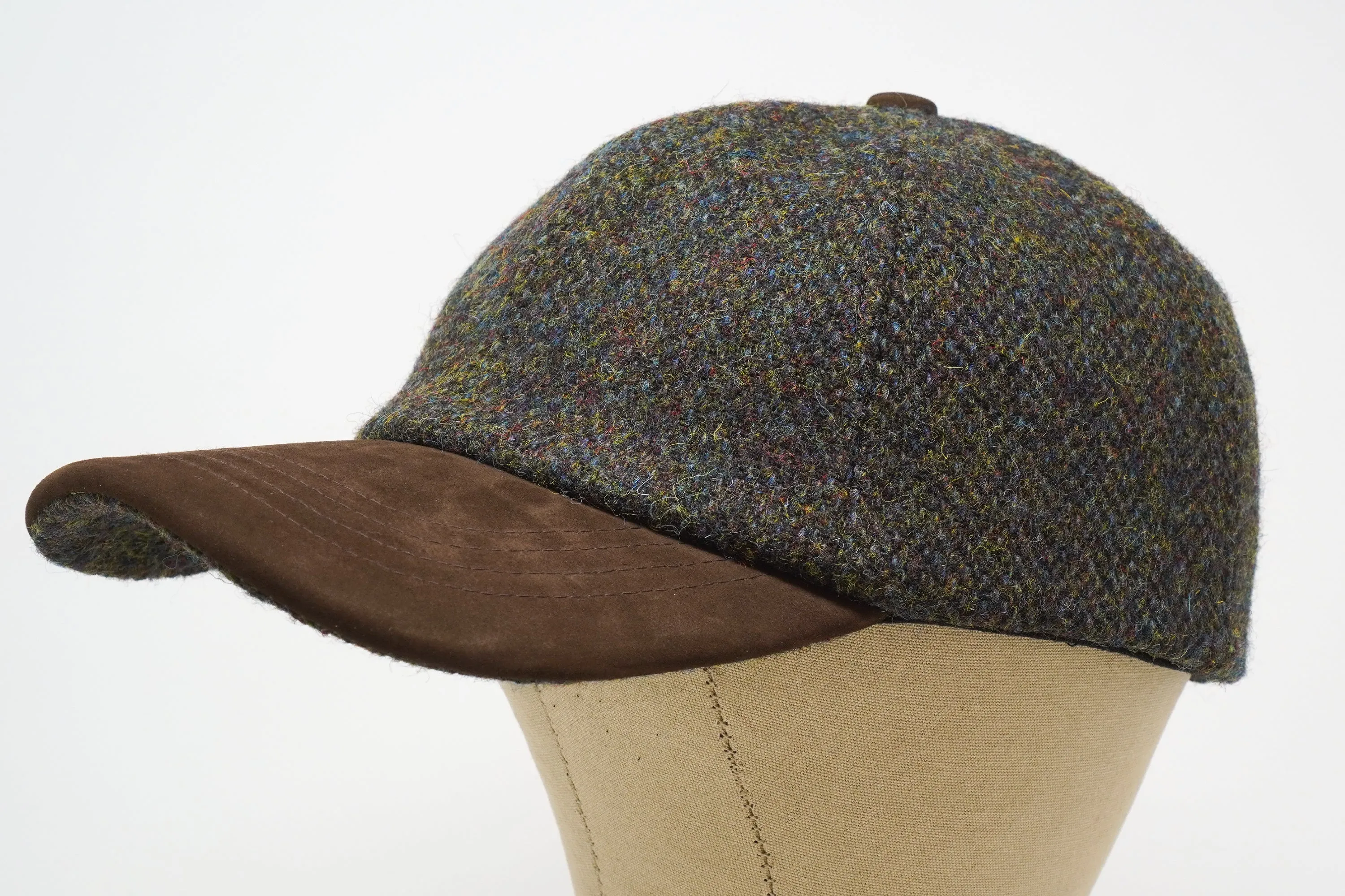 The Munro - Baseball Cap - Harris Tweed and Nubuck Leather