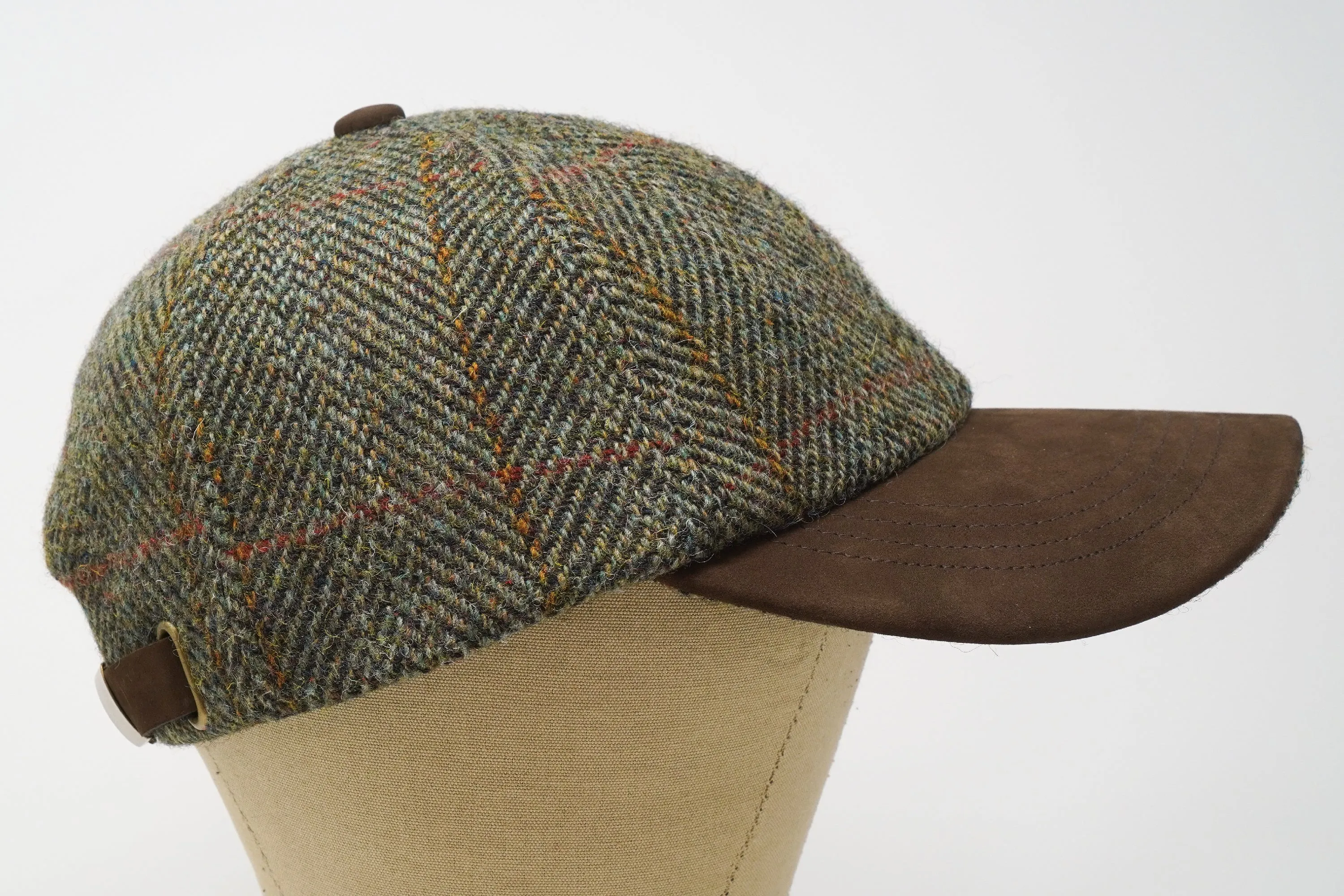 The Munro - Baseball Cap - Harris Tweed and Nubuck Leather