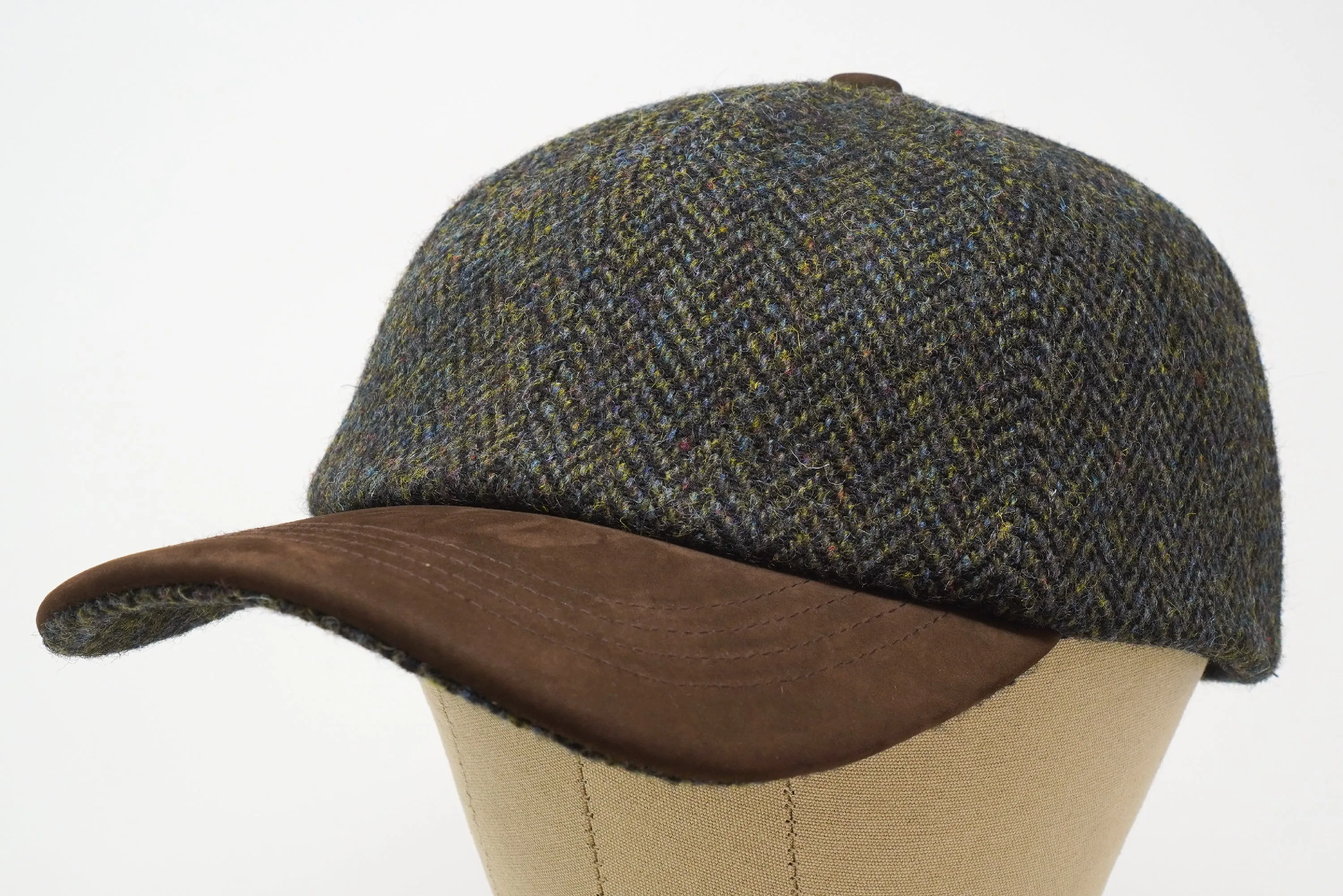 The Munro - Baseball Cap - Harris Tweed and Nubuck Leather