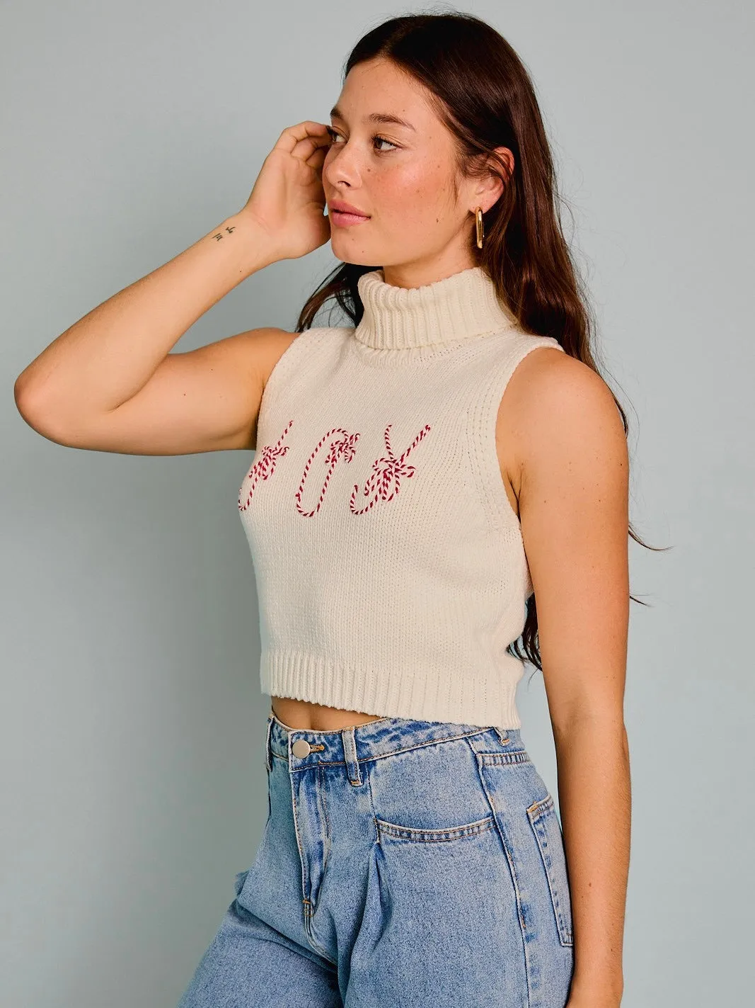 Turtleneck Sleeveless "Joy" Top