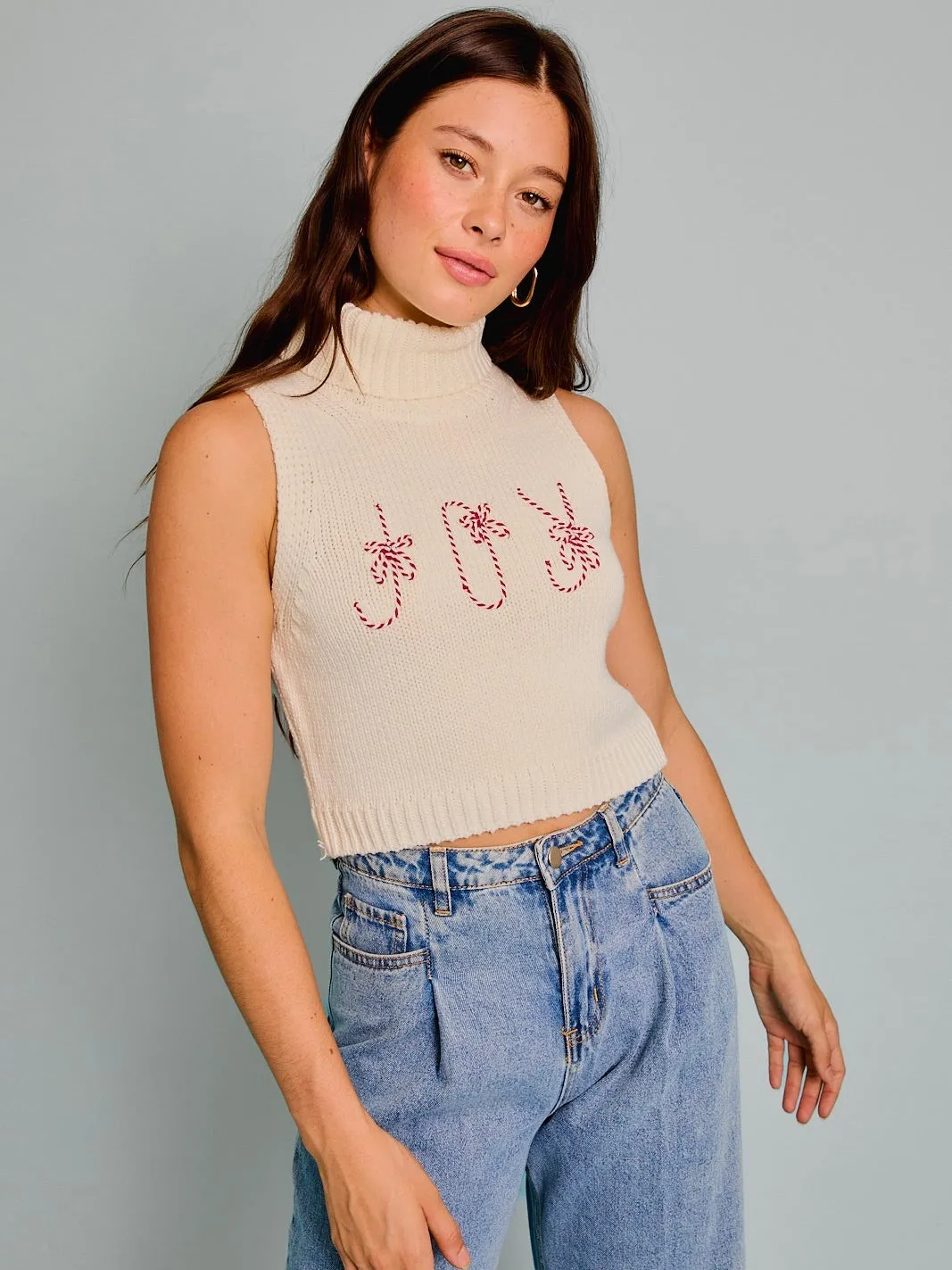 Turtleneck Sleeveless "Joy" Top